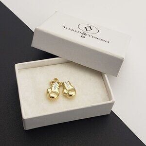 Boxing Gloves 2-tone 14k White & Yellow Gold Sports Prize Fighter Charm Pendant